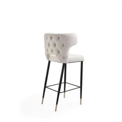 Manhattan Comfort Holguin Barstool in Cream, Black and Gold -Kitchen & Dining Furniture Sales Store Manhattan20Comfort BS011 CR F