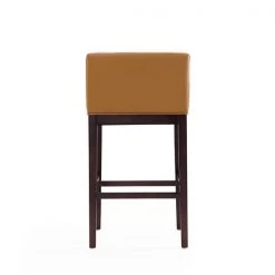 Manhattan Comfort Kingsley Barstool in Camel and Dark Walnut -Kitchen & Dining Furniture Sales Store Manhattan20Comfort BS012xxCLxxExx968966