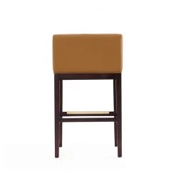 Manhattan Comfort Kingsley Barstool in Camel and Dark Walnut -Kitchen & Dining Furniture Sales Store Manhattan20Comfort BS012xxCLxxGxx6663fe