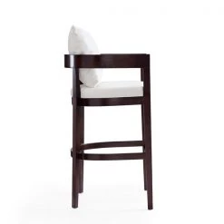 Manhattan Comfort Ritz Barstool in Ivory and Dark Walnut -Kitchen & Dining Furniture Sales Store Manhattan20Comfort BS013 IV E