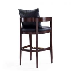 Manhattan Comfort Ritz Barstool in Black and Dark Walnut -Kitchen & Dining Furniture Sales Store Manhattan20Comfort BS013xxBKxxFxxce0ab6