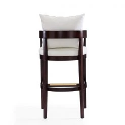 Manhattan Comfort Ritz Barstool in Ivory and Dark Walnut -Kitchen & Dining Furniture Sales Store Manhattan20Comfort BS013xxIVxxGxx3ae62c