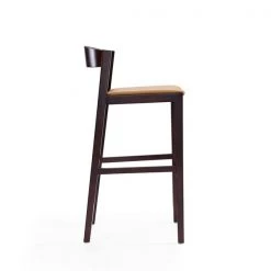 Manhattan Comfort Klismos Barstool in Camel and Dark Walnut -Kitchen & Dining Furniture Sales Store Manhattan20Comfort BS014 CL E