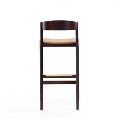 Manhattan Comfort Klismos Barstool in Camel and Dark Walnut -Kitchen & Dining Furniture Sales Store Manhattan20Comfort BS014 CL G