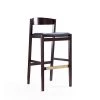 Manhattan Comfort Klismos Barstool in Black and Dark Walnut -Kitchen & Dining Furniture Sales Store Manhattan20Comfort BS014xxBKxxAxx3e3270