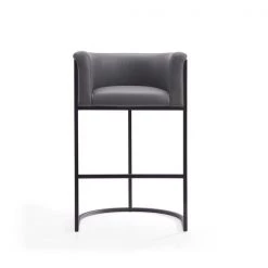 Manhattan Comfort Cosmopolitan Barstool in Grey and Black -Kitchen & Dining Furniture Sales Store Manhattan20Comfort BS015xxGYxxDxx4b9beb