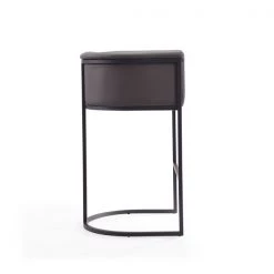 Manhattan Comfort Cosmopolitan Barstool in Pebble and Black -Kitchen & Dining Furniture Sales Store Manhattan20Comfort BS015xxPExxExx444b96