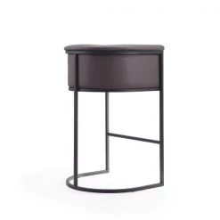 Manhattan Comfort Cosmopolitan Barstool in Pebble and Black -Kitchen & Dining Furniture Sales Store Manhattan20Comfort BS015xxPExxFxxea6522
