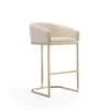 Manhattan Comfort Louvre Barstool in Cream and Titanium Gold -Kitchen & Dining Furniture Sales Store Manhattan20Comfort BS016xxCRxxAxxc8b03b