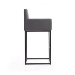 Manhattan Comfort Ambassador Barstool in Grey and Black -Kitchen & Dining Furniture Sales Store Manhattan20Comfort BS017 GY E