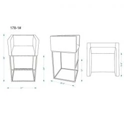 Manhattan Comfort Embassy Barstool in Grey and Black -Kitchen & Dining Furniture Sales Store Manhattan20Comfort BS018 GY C