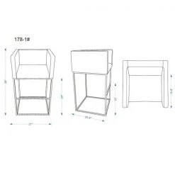 Manhattan Comfort Embassy Barstool in Cream and Black -Kitchen & Dining Furniture Sales Store Manhattan20Comfort BS018xxCRxxCxx8a44f4