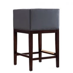 Manhattan Comfort Kingsley Counter Stool in Grey and Dark Walnut -Kitchen & Dining Furniture Sales Store Manhattan20Comfort CS005 GY F