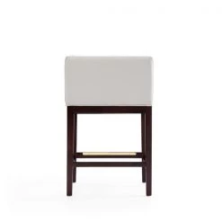 Manhattan Comfort Kingsley Counter Stool in Ivory and Dark Walnut -Kitchen & Dining Furniture Sales Store Manhattan20Comfort CS005 IV F