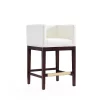 Manhattan Comfort Kingsley Counter Stool in Ivory and Dark Walnut -Kitchen & Dining Furniture Sales Store Manhattan20Comfort CS005xxIVxxAxx107673