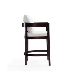 Manhattan Comfort Ritz Counter Stool in Ivory and Dark Walnut -Kitchen & Dining Furniture Sales Store Manhattan20Comfort CS006xxIVxxExx968d40