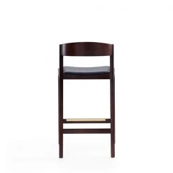 Manhattan Comfort Klismos Counter Stool in Black and Dark Walnut -Kitchen & Dining Furniture Sales Store Manhattan20Comfort CS007 BK G