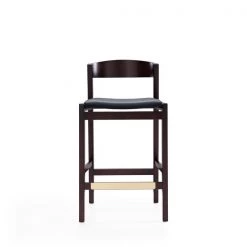 Manhattan Comfort Klismos Counter Stool in Black and Dark Walnut -Kitchen & Dining Furniture Sales Store Manhattan20Comfort CS007xxBKxxDxxf0ec79