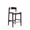 Manhattan Comfort Klismos Counter Stool in Ivory and Dark Walnut -Kitchen & Dining Furniture Sales Store Manhattan20Comfort CS007xxIVxxAxx2e4762