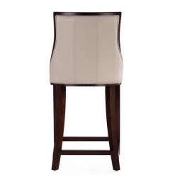 Manhattan Comfort Fifth Ave Counter Stool in Cream and Dark Walnut -Kitchen & Dining Furniture Sales Store Manhattan20Comfort CS012 CR G