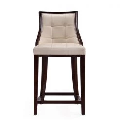 Manhattan Comfort Fifth Ave Counter Stool in Cream and Dark Walnut -Kitchen & Dining Furniture Sales Store Manhattan20Comfort CS012xxCRxxDxxe9b8a4