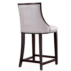 Manhattan Comfort Fifth Ave Counter Stool in Pearl White and Walnut -Kitchen & Dining Furniture Sales Store Manhattan20Comfort CS012xxPWxxFxx06a2e6