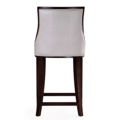 Manhattan Comfort Fifth Ave Counter Stool in Pearl White and Walnut -Kitchen & Dining Furniture Sales Store Manhattan20Comfort CS012xxPWxxGxx125811