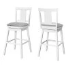 Monarch Specialties BARSTOOL, 44"H / WHITE / SWIVEL BAR HEIGHT, PK 2