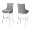 Monarch Specialties BARSTOOL, 46"H / GREY LEATHER-LOOK / SWIVEL, PK 2 -Kitchen & Dining Furniture Sales Store Monarch20Specialities Ixx1243xx367081