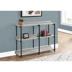 Monarch Specialties Hall Console Accent Table - 48"L / Grey / Black Metal -Kitchen & Dining Furniture Sales Store Monarch20Specialities Ixx2217xxlifexxfd366f