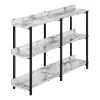 Monarch Specialties Hall Console Accent Table - 48"L / White Marble-Look / Black Metal -Kitchen & Dining Furniture Sales Store Monarch20Specialities Ixx2221xxmainxxa1d163