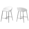 Monarch Specialties Barstool, 2Pcs, White, Chrome Base, Counter Height -Kitchen & Dining Furniture Sales Store Monarch20Specialities Ixx2296xxwhite