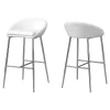 Monarch Specialties Barstool, 2Pcs, White, Chrome Base, Bar Height -Kitchen & Dining Furniture Sales Store Monarch20Specialities Ixx2297xxwhite