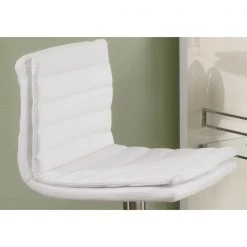 Monarch Specialties Barstool, 2Pcs, White, Chrome Metal Hydraulic Lift -Kitchen & Dining Furniture Sales Store Monarch20Specialities Ixx2355xxfeature