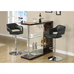 Monarch Specialties Barstool, Black, Chrome Metal Hydraulic Lift -Kitchen & Dining Furniture Sales Store Monarch20Specialities Ixx2357xxls