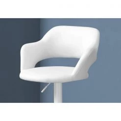 Monarch Specialties Barstool, White, White Metal Hydraulic Lift -Kitchen & Dining Furniture Sales Store Monarch20Specialities Ixx2382xxfeature