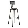 National Public Seating NPS 30" Heavy Duty Vinyl Padded Steel Stool With Backrest, Black -Kitchen & Dining Furniture Sales Store National20Public20Seating20Corp 6430Bxx10xxxx1xx