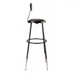 National Public Seating NPS 32 -39" Height Adjustable Heavy Duty Vinyl Padded Steel Stool With Backrest, Black -Kitchen & Dining Furniture Sales Store National20Public20Seating20Corp 6430HBxx10xxxx3xx