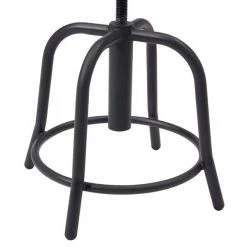 National Public Seating 18"-25" HT Adjust Stool, 3" Fabric Padded Black Seat/Black Frame -Kitchen & Dining Furniture Sales Store National20Public20Seating20Corp 6810S 10203