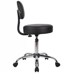 Boss Black Caressoft Medical Stool with Back Cushion -Kitchen & Dining Furniture Sales Store Norstar20Office20Products20Inc B245 BK201