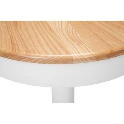 Ofm Adjustable White Metal Stool with Natural Wood -Kitchen & Dining Furniture Sales Store OFM20LLC 161 2332 WHT NT 06