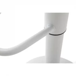 Ofm Adjustable White Metal Stool with Natural Wood -Kitchen & Dining Furniture Sales Store OFM20LLC 161 2332 WHT NT 09