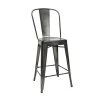 Ofm Gunmetal Counter Stool, PK4