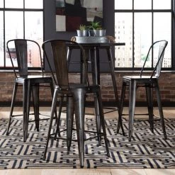 Ofm Gunmetal Counter Stool, PK4 -Kitchen & Dining Furniture Sales Store OFM20LLC 161 26 GM 4 05