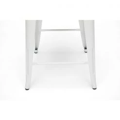 Ofm White Metal Counter Stool Nat Wood Seat, PK4 -Kitchen & Dining Furniture Sales Store OFM20LLC 161 26 WHT NT 4 10