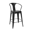 Ofm Black Metal Counter Stool, PK4 -Kitchen & Dining Furniture Sales Store OFM20LLC 161 26A BK 4 01