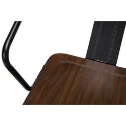 Ofm Black Metal Counter Stool Walnut Seat, PK4 -Kitchen & Dining Furniture Sales Store OFM20LLC 161 26A BK WNT 4 08