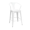 Ofm White Metal Counter Stool, PK4