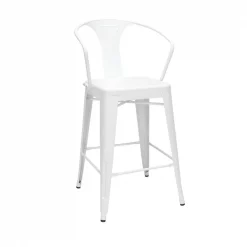 Ofm White Metal Counter Stool, PK4
