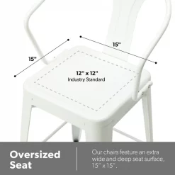 Ofm White Metal Counter Stool, PK4 -Kitchen & Dining Furniture Sales Store OFM20LLC 161 26A WHT 4 04